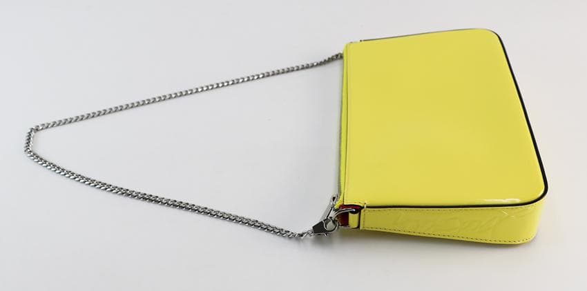 Christian Louboutin Rubira Patent Chain Shoulder Bag Yellow #QYAI6F