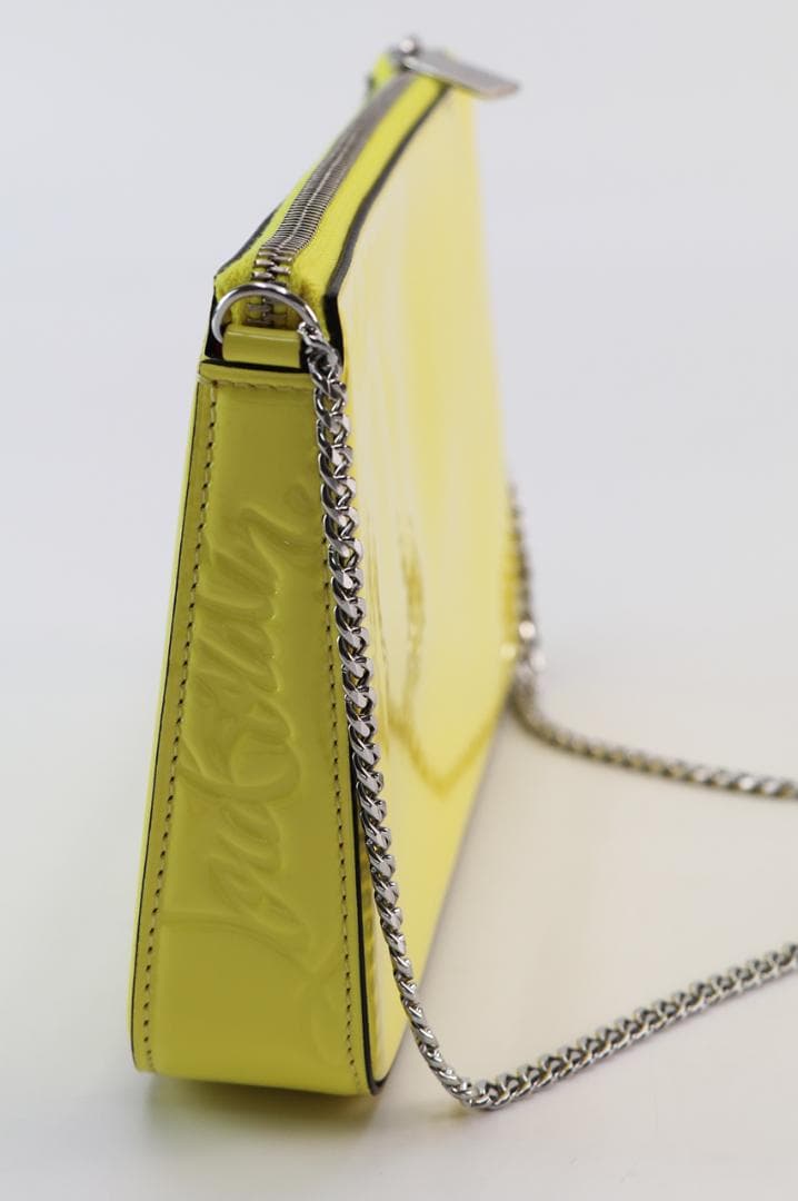 Christian Louboutin Rubira Patent Chain Shoulder Bag Yellow #QYAI6F