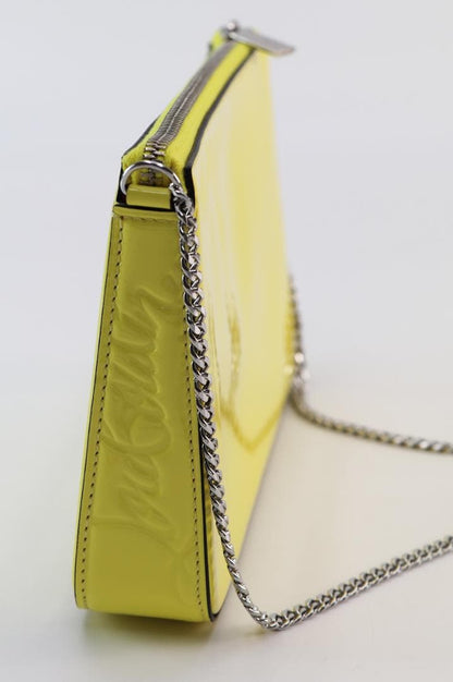 Christian Louboutin Rubira Patent Chain Shoulder Bag Yellow #QYAI6F