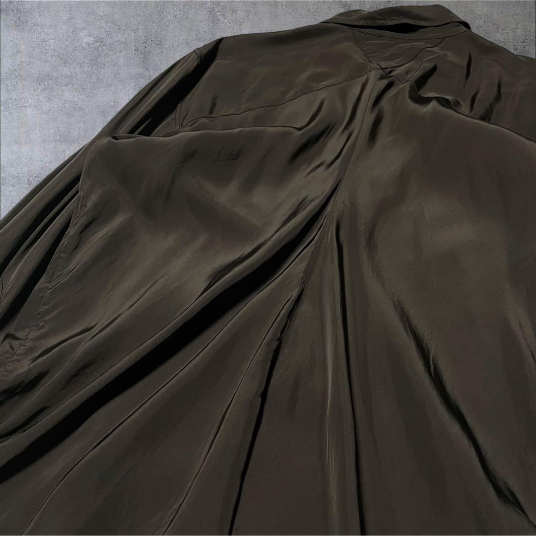 BOTTEGA VENETA Silk Blend Draped Shirt, Size 40, Brown #PGJQ9S