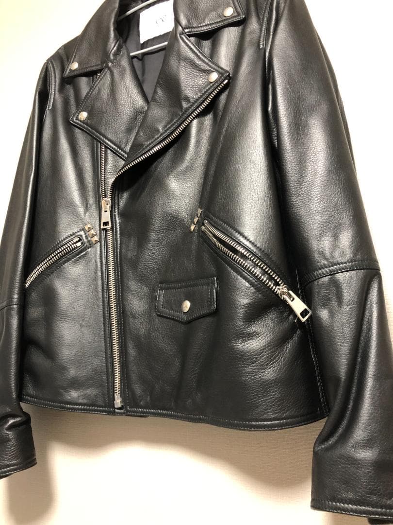 19.8 Lambskin Double Rider Jacket M46 Denim Lampo #QYAB8R
