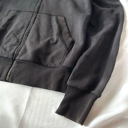 DOLCE&GABBANA archive distressed zip hoodie in black #QYBSEO
