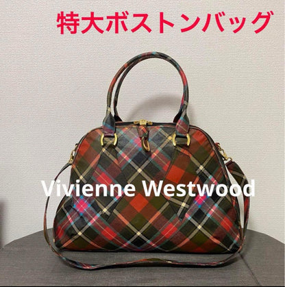 Vivienne Westwood Yasmin Boston Bag Multicolor Genuine Leather Italy #QYDCUF
