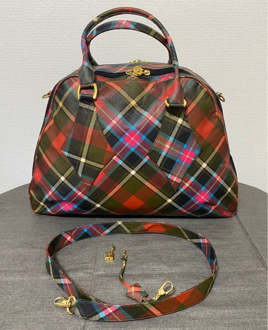 Vivienne Westwood Yasmin Boston Bag Multicolor Genuine Leather Italy #QYDCUF