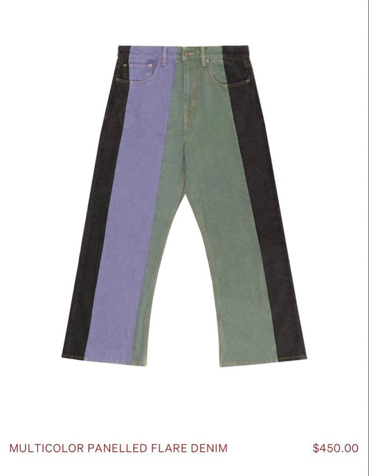 GLASS CYPRESS MULTICOLOR PANEL DENIM #QYF1LG