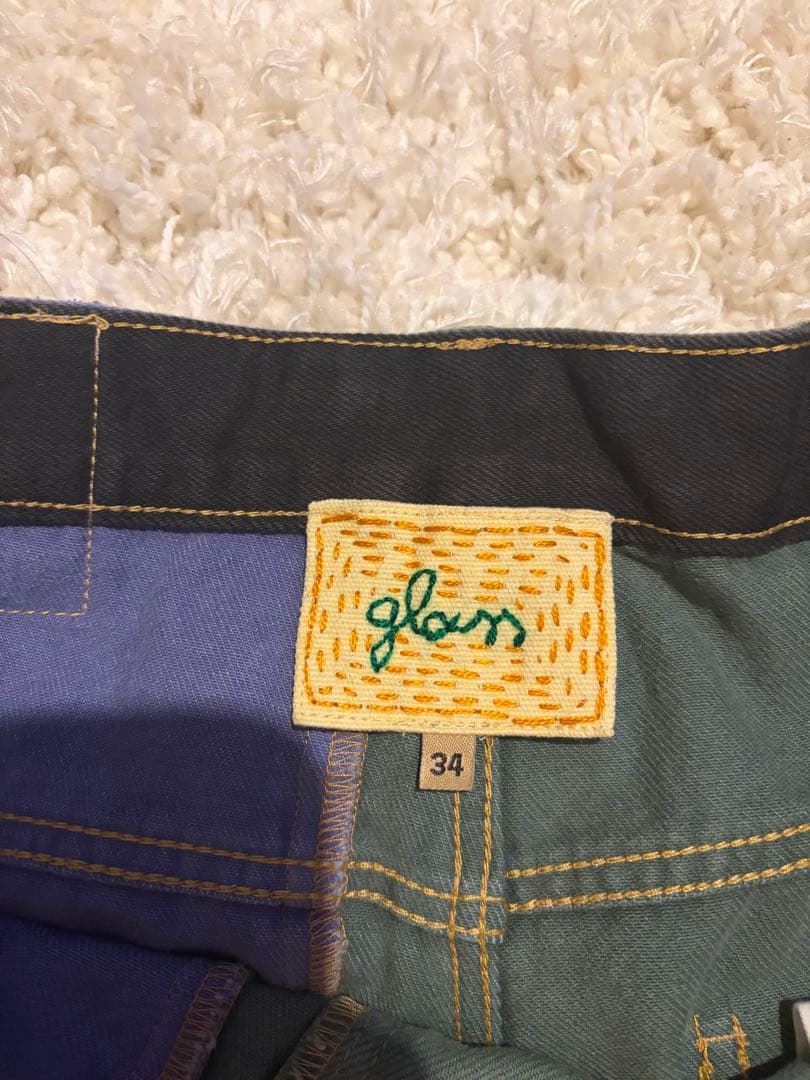 GLASS CYPRESS MULTICOLOR PANEL DENIM #QYF1LG