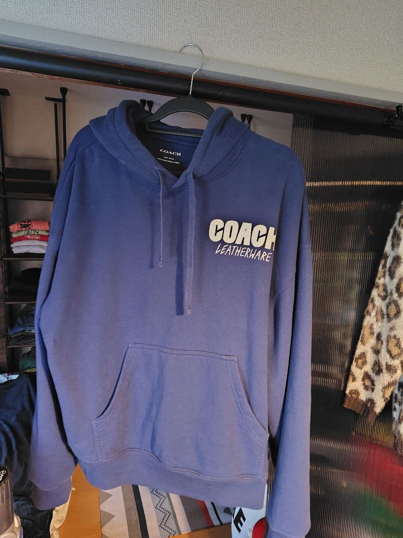 COACH Navy Hooded Parka NEW YORK 1941 #QYDXLI