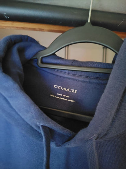 COACH Navy Hooded Parka NEW YORK 1941 #QYDXLI