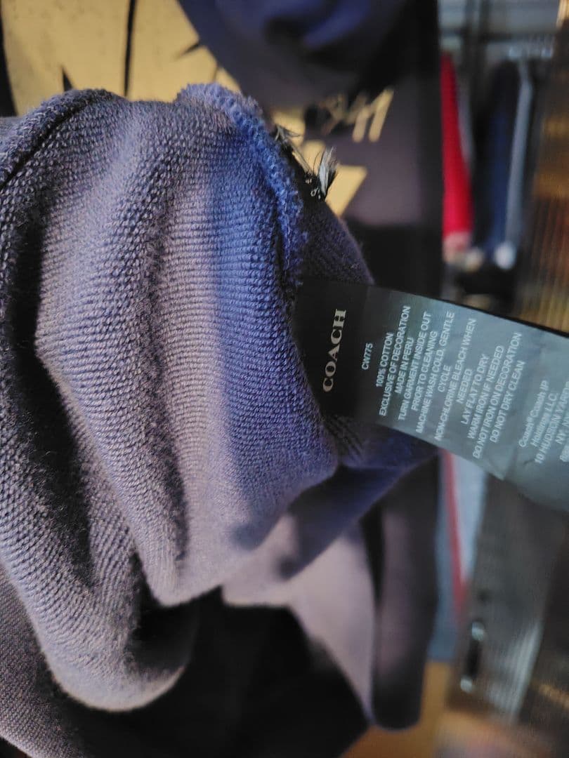 COACH Navy Hooded Parka NEW YORK 1941 #QYDXLI