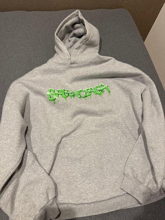 Balenciaga Grey Slime Logo Hoodie #QYH5B6
