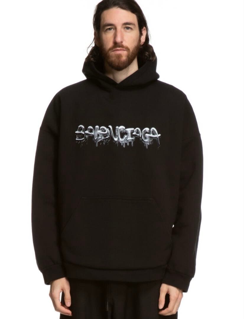 Balenciaga Grey Slime Logo Hoodie #QYH5B6