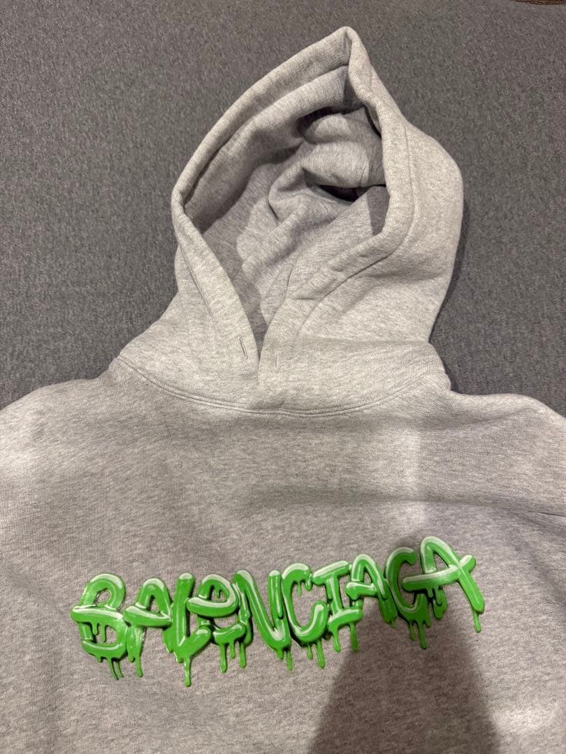 Balenciaga Grey Slime Logo Hoodie #QYH5B6
