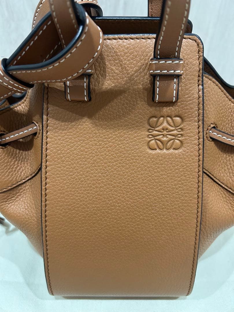 LOEWE Hammock Mini Tan Soft Grain Calfskin #QY6GDH