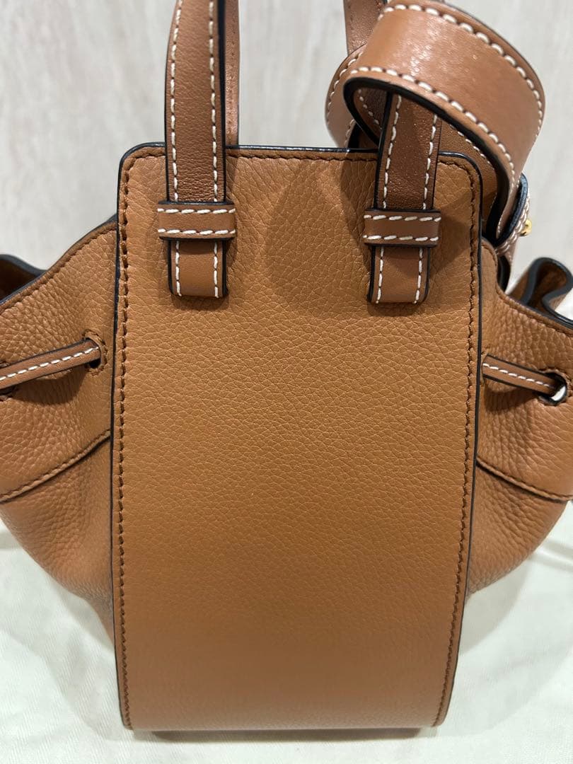 LOEWE Hammock Mini Tan Soft Grain Calfskin #QY6GDH