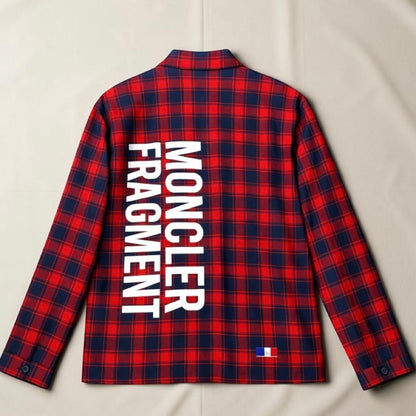 Size XXL MONCLER FRAGMENT Check Flannel Shirt #QY1I41