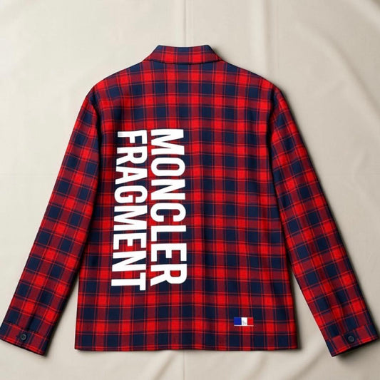 Size XXL MONCLER FRAGMENT Check Flannel Shirt #QY1I41