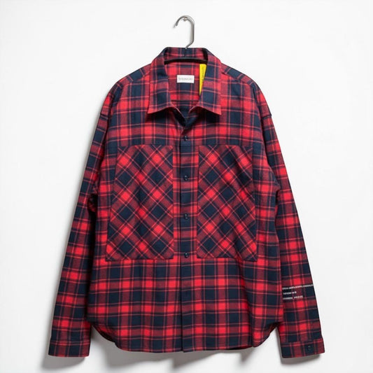 Size XXL MONCLER FRAGMENT Check Flannel Shirt #QY1I41