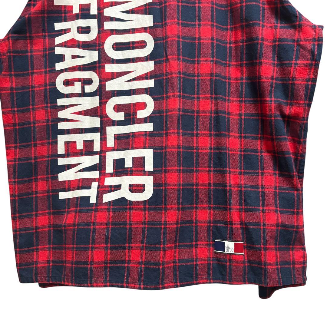 Size XXL MONCLER FRAGMENT Check Flannel Shirt #QY1I41