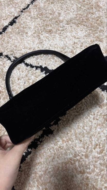 PRADA Re-Edition Mini Black Velvet Handbag #QY303Y