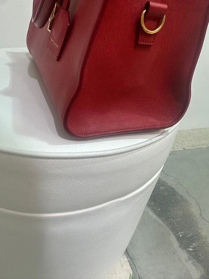 YSL Red Handbag Baby Monogram #QY4S1C