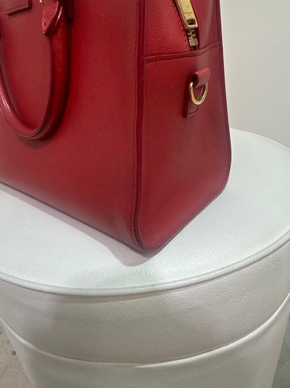 YSL Red Handbag Baby Monogram #QY4S1C