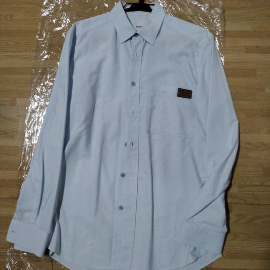 BURBERRY Light Blue Long Sleeve Shirt M #QYGATL