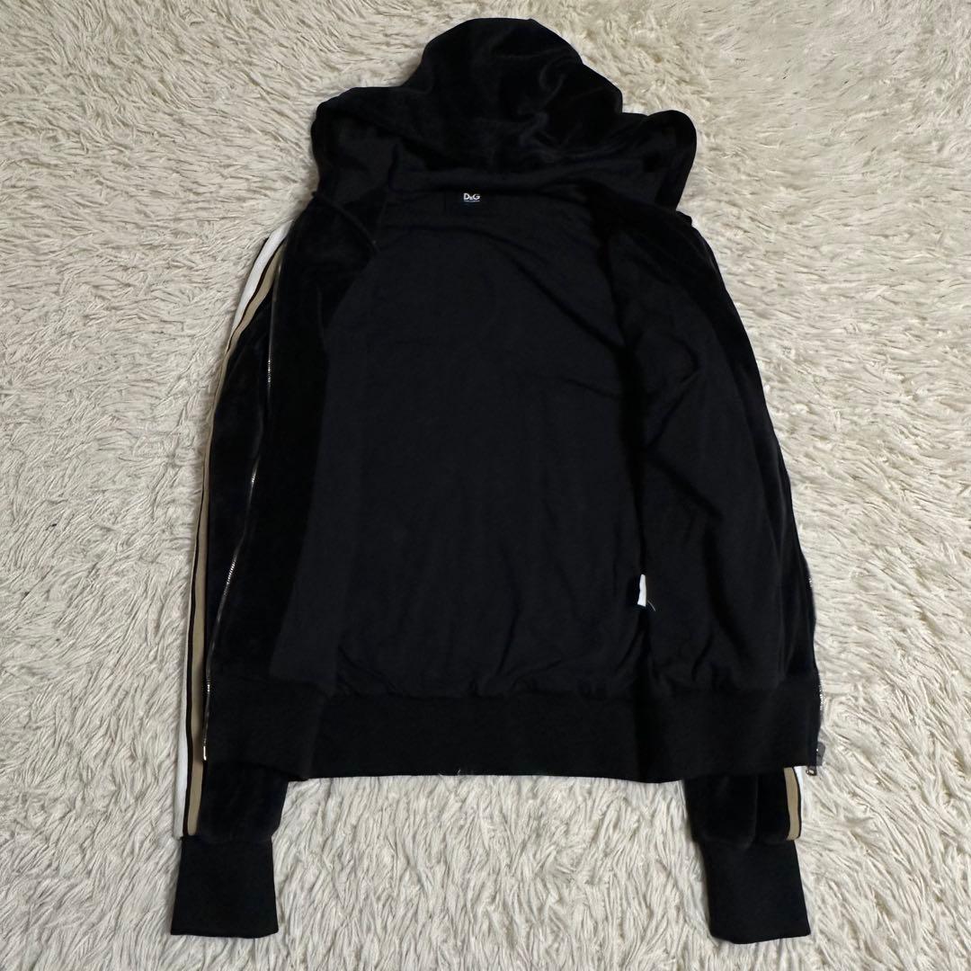 Dolce & Gabbana Velour Full Zip Hoodie (Y2K) #QYD3AU