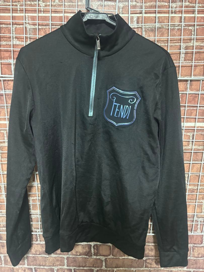 Fendi logo emblem jersey track jacket #QYK6TR
