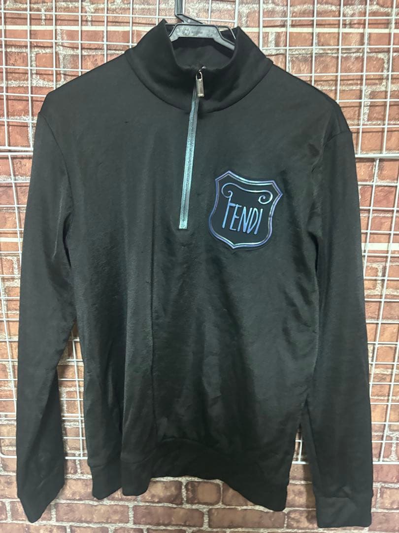 Fendi logo emblem jersey track jacket #QYK6TR