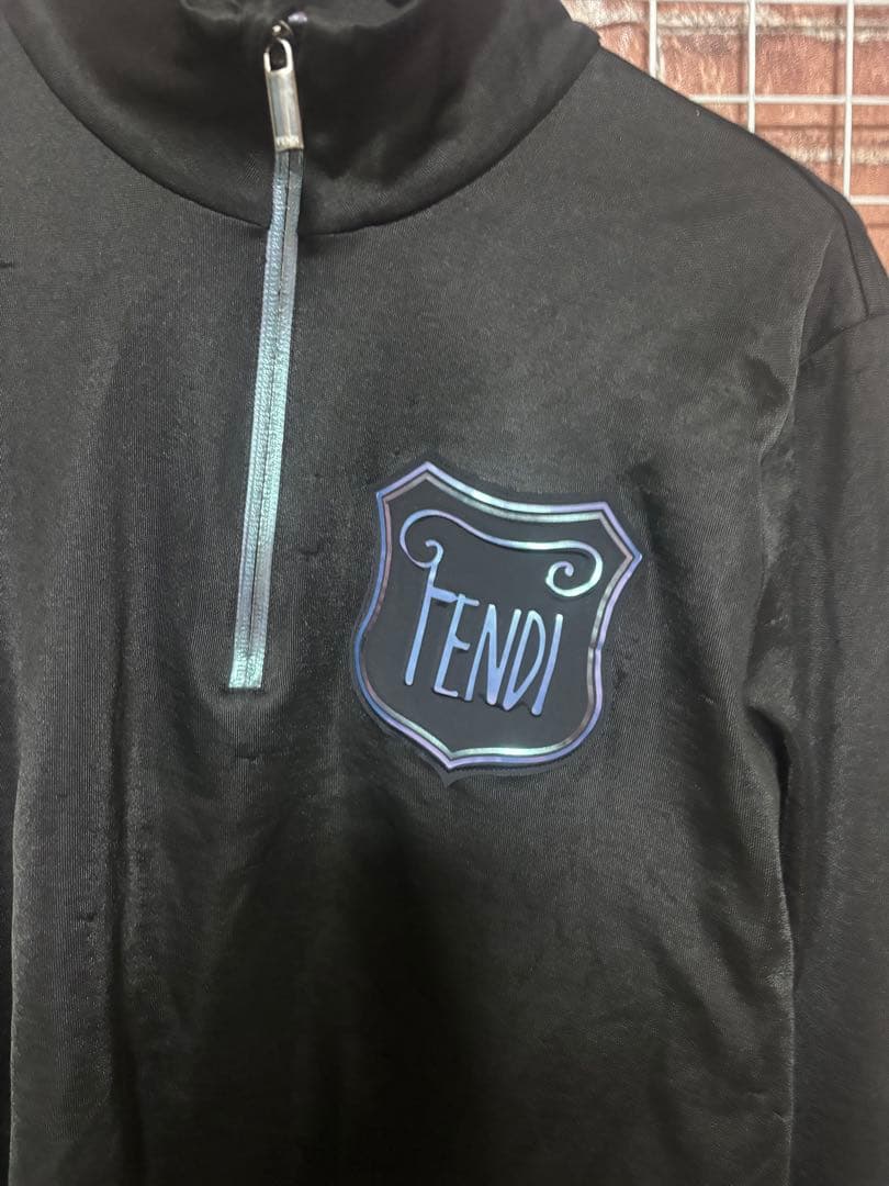 Fendi logo emblem jersey track jacket #QYK6TR