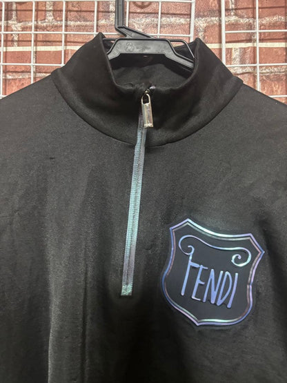 Fendi logo emblem jersey track jacket #QYK6TR