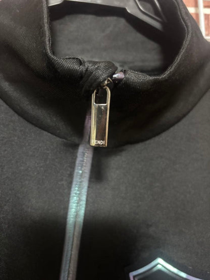 Fendi logo emblem jersey track jacket #QYK6TR