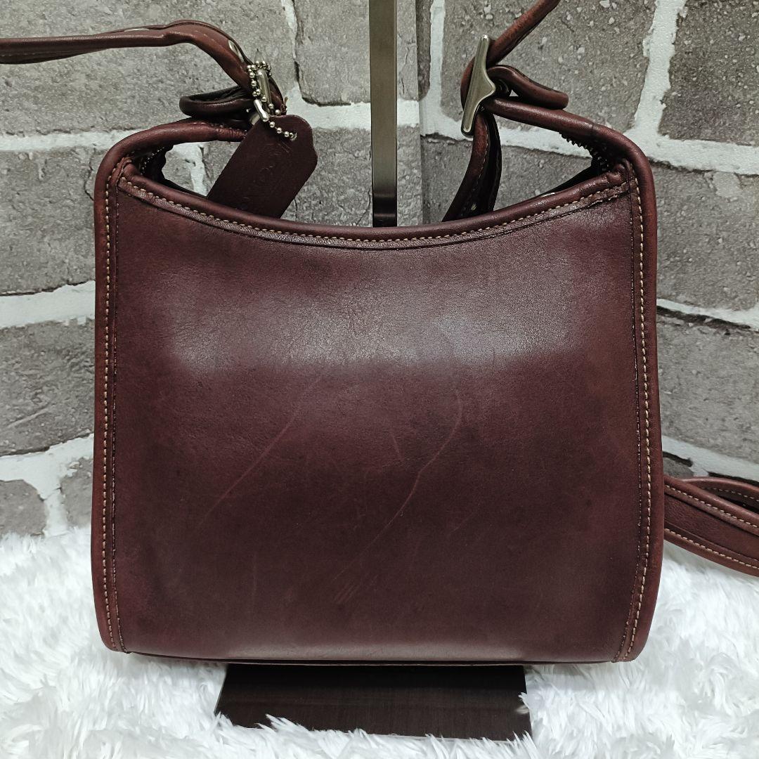Old Coach 9997 Shoulder Bag, Vintage Leather, Bordeaux #QY2SMH