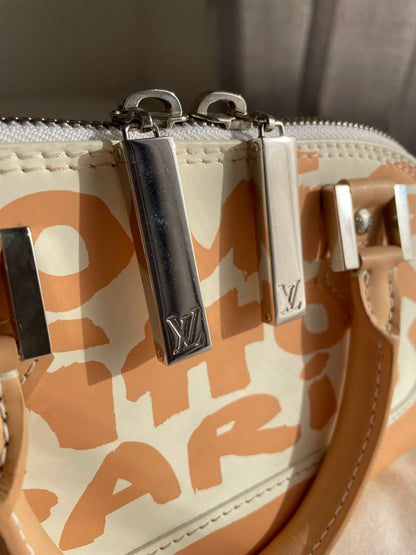 LOUIS VUITTON Alma PM Monogram Handbag White #QYB6I7
