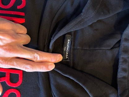 BALENCIAGA SINNERS black hoodie #QYIG9M