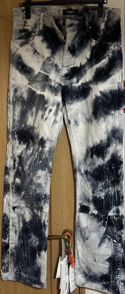 AMIRI Cracked Tie-Dye Carpenter Jeans #QY5LH1