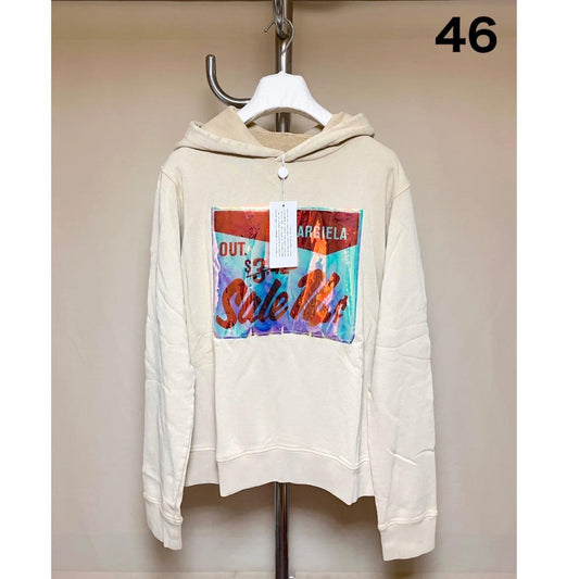 46 Margiela 18aw Patch Hoodie Beige 7369 #QYCFOU
