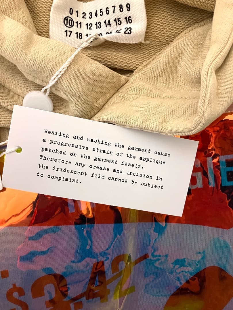 46 Margiela 18aw Patch Hoodie Beige 7369 #QYCFOU