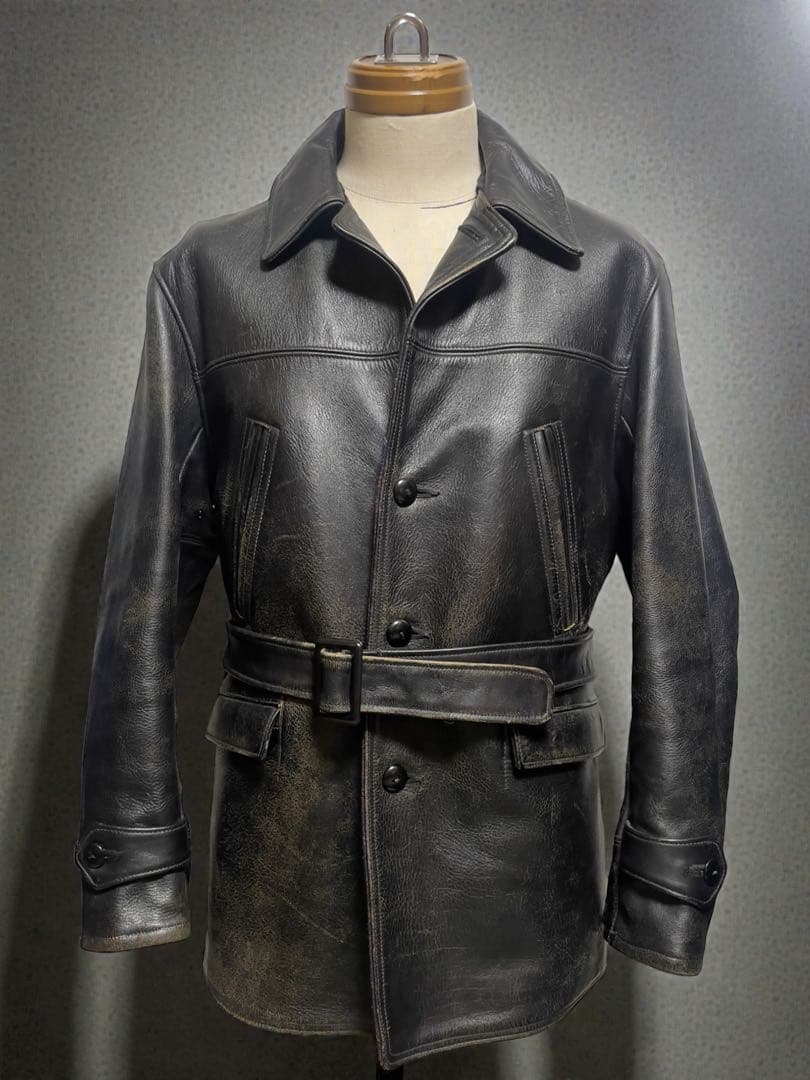 The Real McCoy's Ruffwear Horsehide Car Coat, Size 36, Aging #QYKDOT