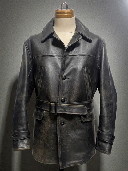 The Real McCoy's Ruffwear Horsehide Car Coat, Size 36, Aging #QYKDOT