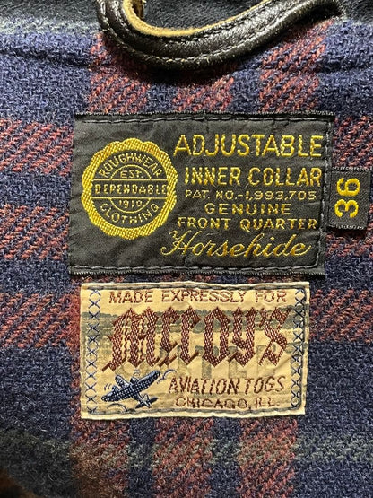 The Real McCoy's Ruffwear Horsehide Car Coat, Size 36, Aging #QYKDOT