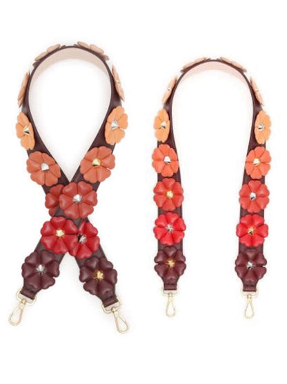 FENDI Flowerland Strap You Red Bag Strap #QYKM94