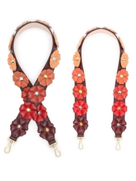 FENDI Flowerland Strap You Red Bag Strap #QYKM94