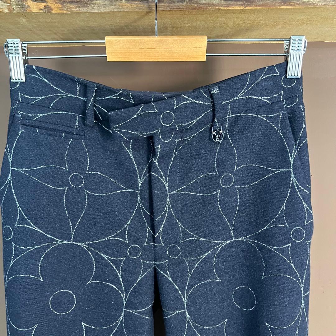 LOUIS VUITTON 21SS Monogram Flower Wool Slacks Pants #QYAARB