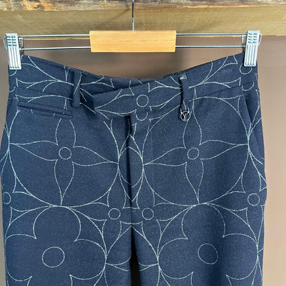 LOUIS VUITTON 21SS Monogram Flower Wool Slacks Pants #QYAARB