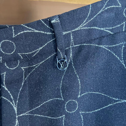LOUIS VUITTON 21SS Monogram Flower Wool Slacks Pants #QYAARB
