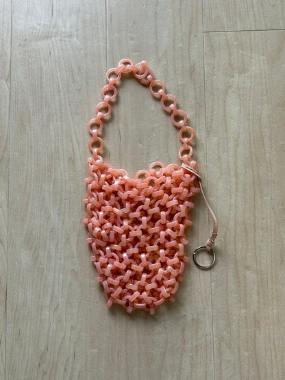JIL SANDER Pink Recycled Resin Handbag Used Mint #QY99N8