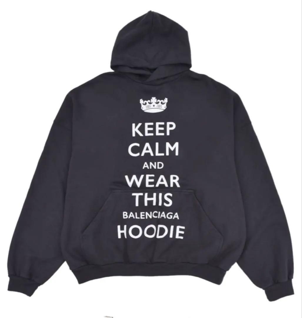 BALENCIAGA KEEP CALM HOODIE BLACK #QY6VK7