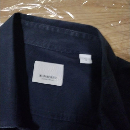 BURBERRY Navy Striped Shirt, Size L #QY3VAG