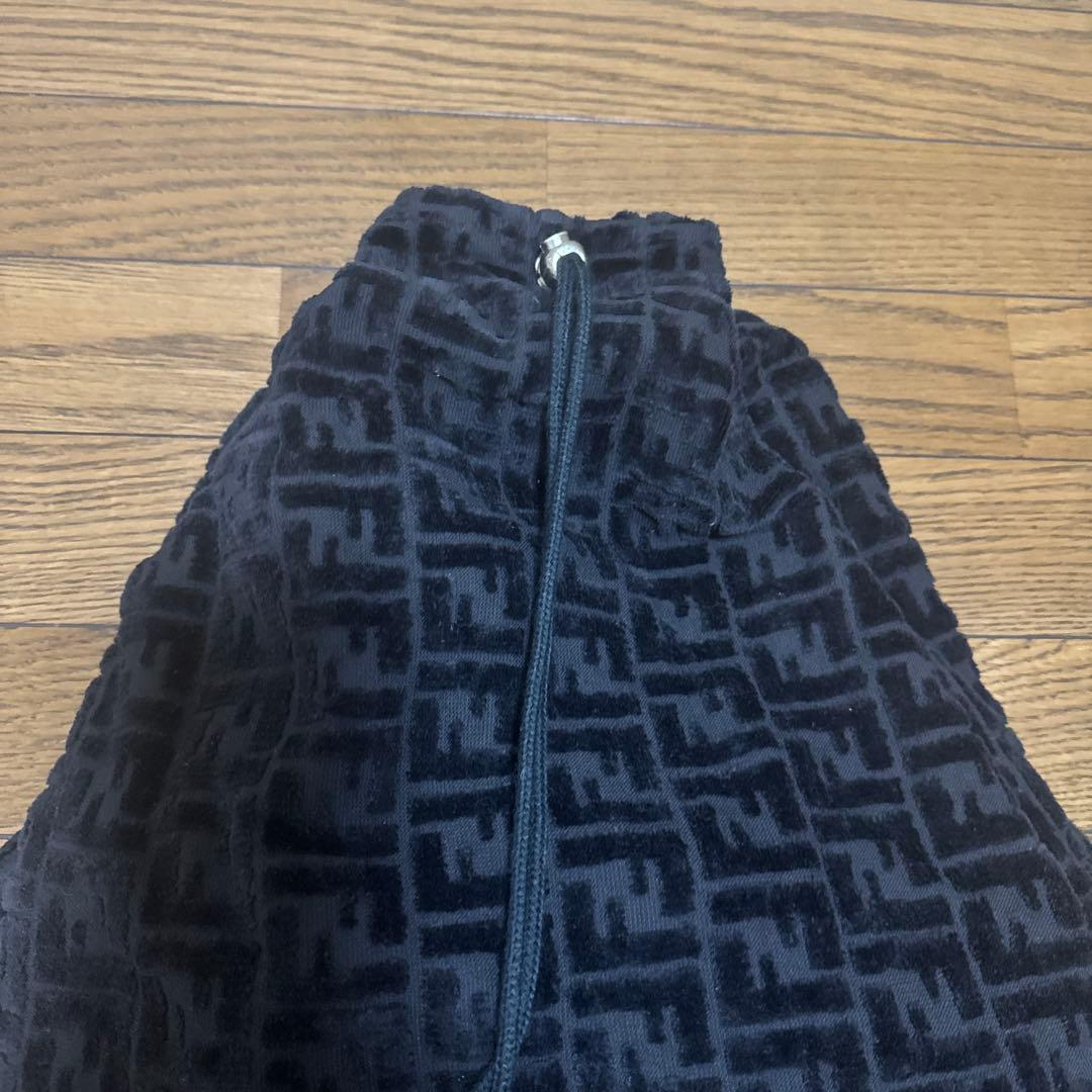FENDI backpack 2-way with beach towel Black Canvas #QY908A